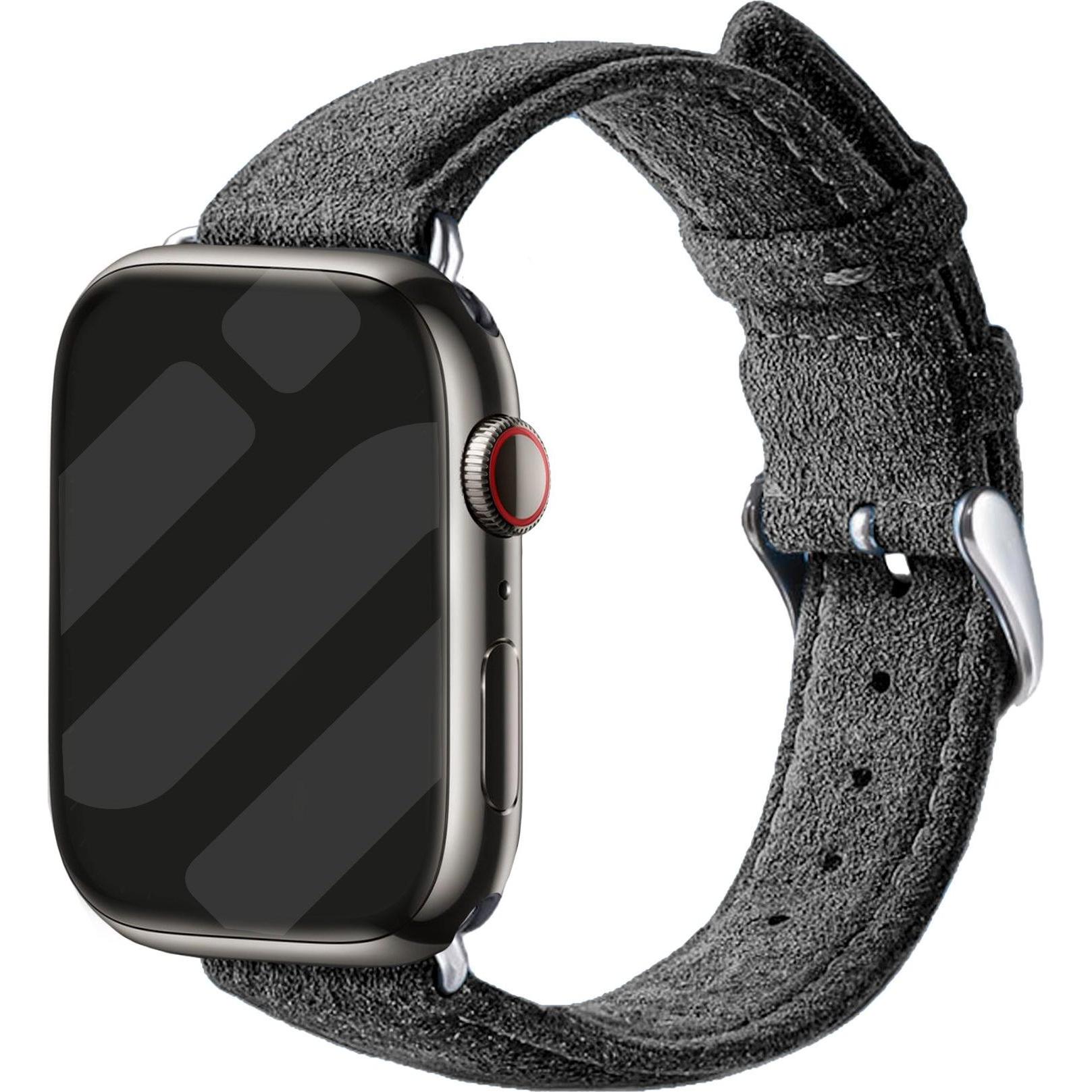 Thumbnail - Strap-it Armband (Alcantara-Stoff, Apple Watch), Uhrenarmband, Schwarz