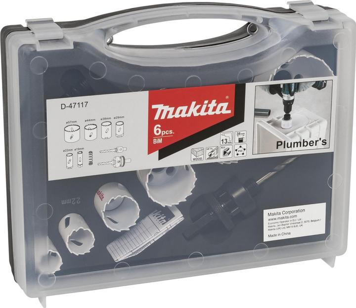 Actual product image Makita Hole saw set sanitary 6tlg (19, 22, 29, 38, 44, 57 millimetres)
