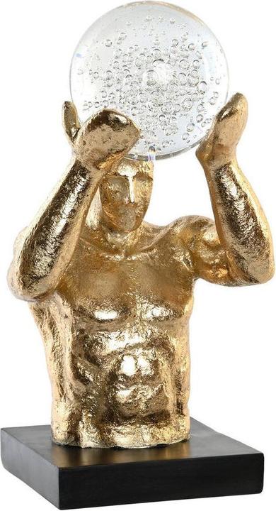 DKD Home Decor Decorative figure Black Gold Resin Men Modern (17 x 16 x 31.5 cm)