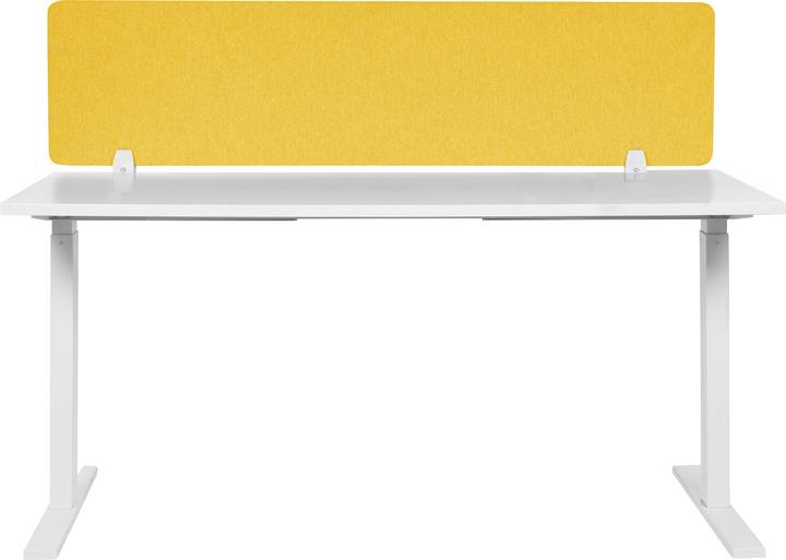 Actual product image Beliani Desk divider mustard yellow 130 x 40 cm WALLY (130 x 40 cm)