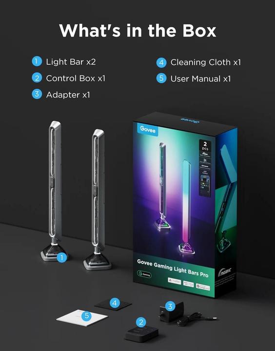 Actual product image Govee Smart Gaming Light Bars Pro
