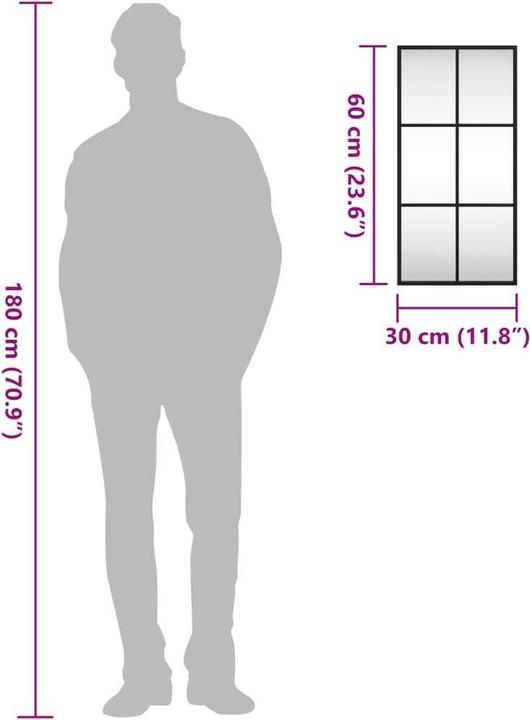 Immagine prodotto vidaXL Wandspiegel (30 x 60 cm)