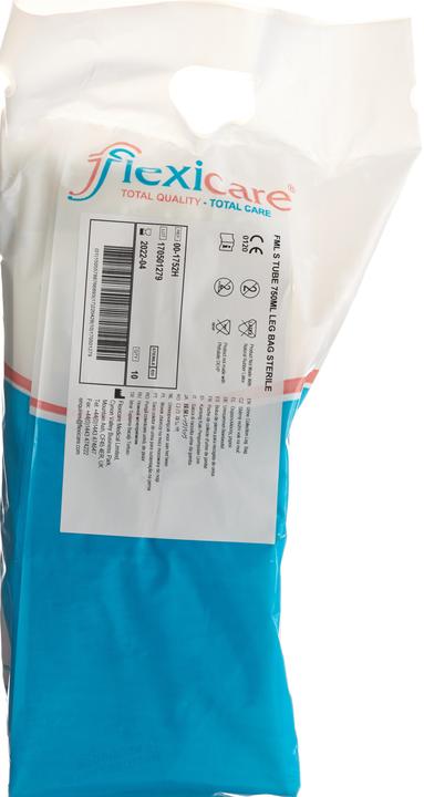 Produktbild Flexicare Urinbeutel 750ml 7cm Ablauf Rücklaufventil (10 Stk)