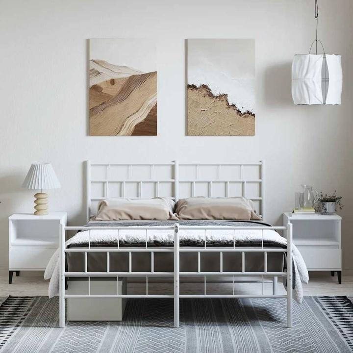 Produktbild vidaXL Metall Bettgestell (135 x 190 cm)
