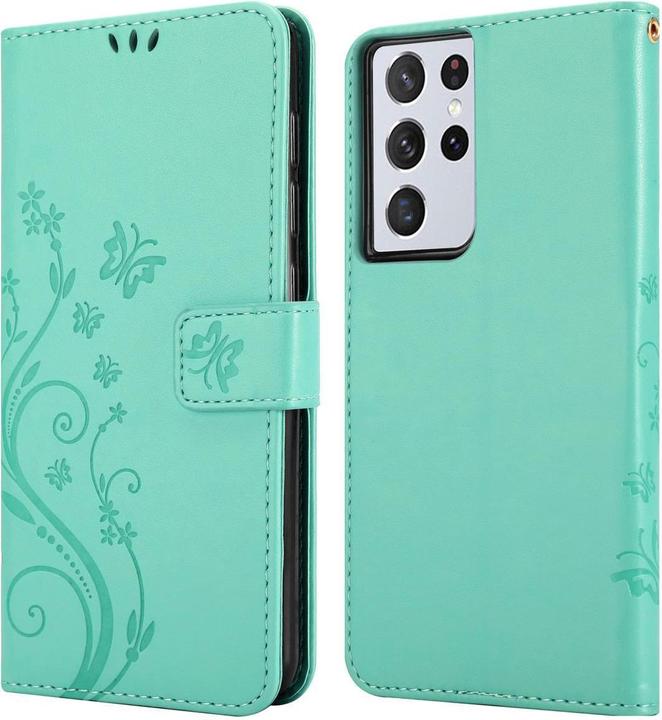 Produktbild Cadorabo Flower Book Hülle (Samsung Galaxy S21 Ultra)