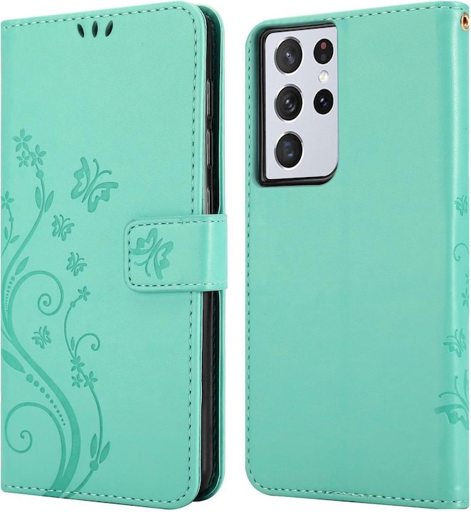 Actual product image Cadorabo Flower Book cover (Samsung Galaxy S21 Ultra)