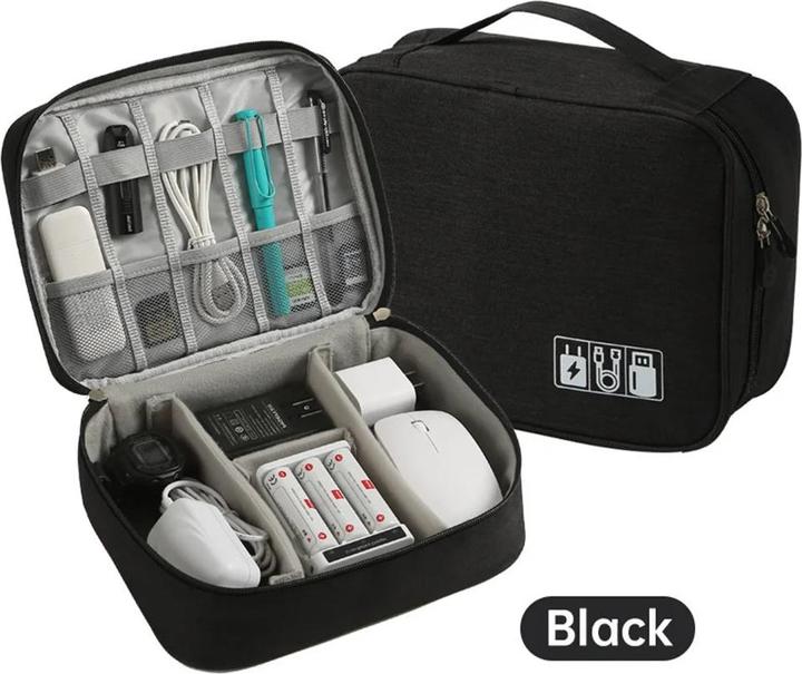 Actual product image Only-Bags.Store Kabelaufbewahrungstasche Wasserdicht Digital Electronic Organizer Tragbar USB Daten