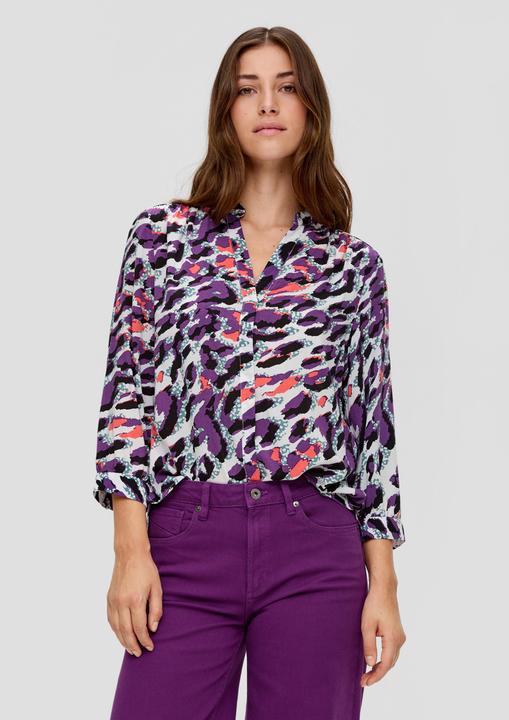 Actual product image s.Oliver Bluse Viskosebluse mit Tunika-Ausschnitt (38)
