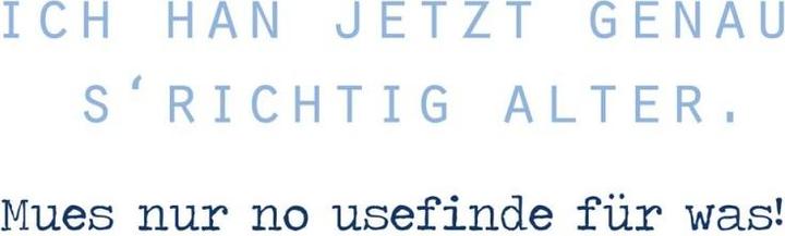 Valori nutrizionali e ingredienti Fotoeigenart Postkarte Ich han jetzt genau s'richtig Alter (400 pz.)