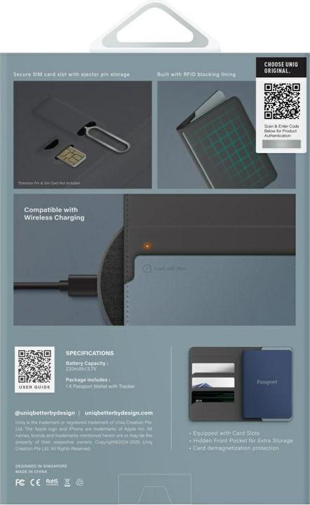Immagine prodotto Uniq Passport Case Belmont RFID blue (Documento & Portafoglio)