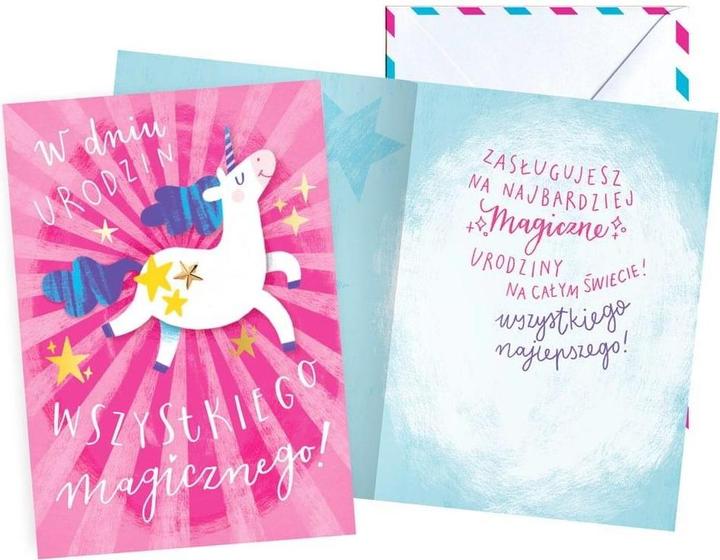 Actual product image Kukartka Karte B6 Geburtstag Einhorn
