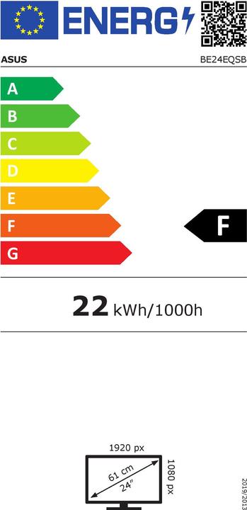 Energielabel ASUS BE24EQSB (1920 x 1080 Pixels, 23.80")