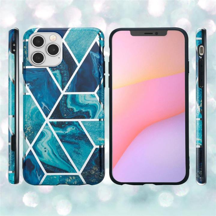 Actual product image Cadorabo IMD TPU Colorful Marble Cover (Apple iPhone 12, Realme 12 Pro+)