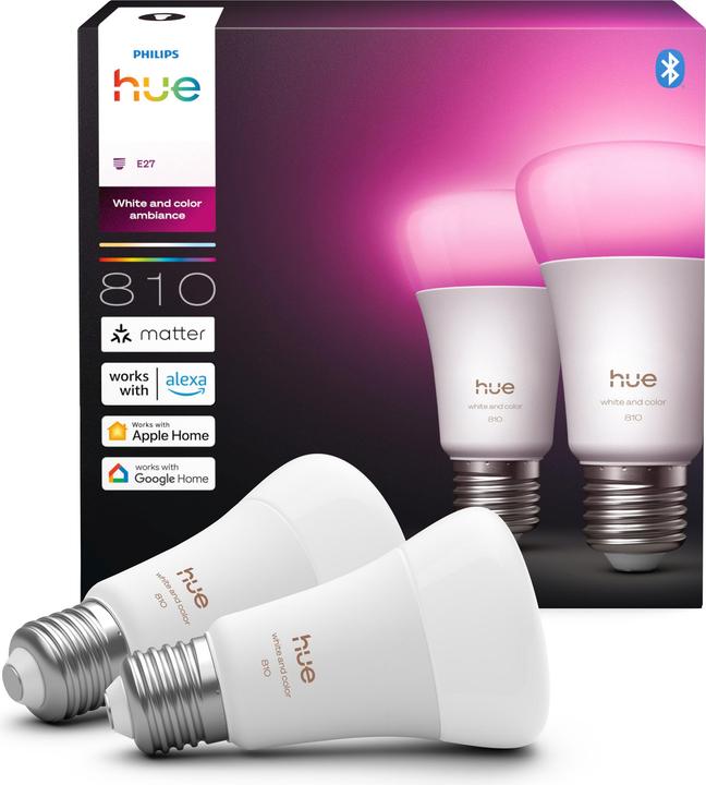 Actual product image Philips Hue A60 - E27 pre - 810 - 2-pak (E27, 810 lm, 2 x)