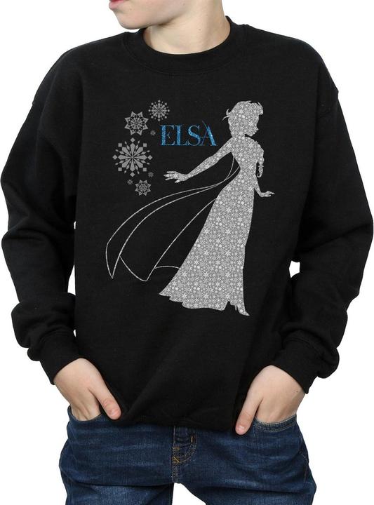 Actual product image Disney Boys Frozen Elsa Christmas Silhouette Sweatshirt (128)