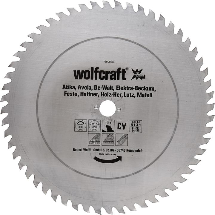 Produktbild wolfcraft Tischkreissägeblatt CV, Serie rot, Ø 400 mm