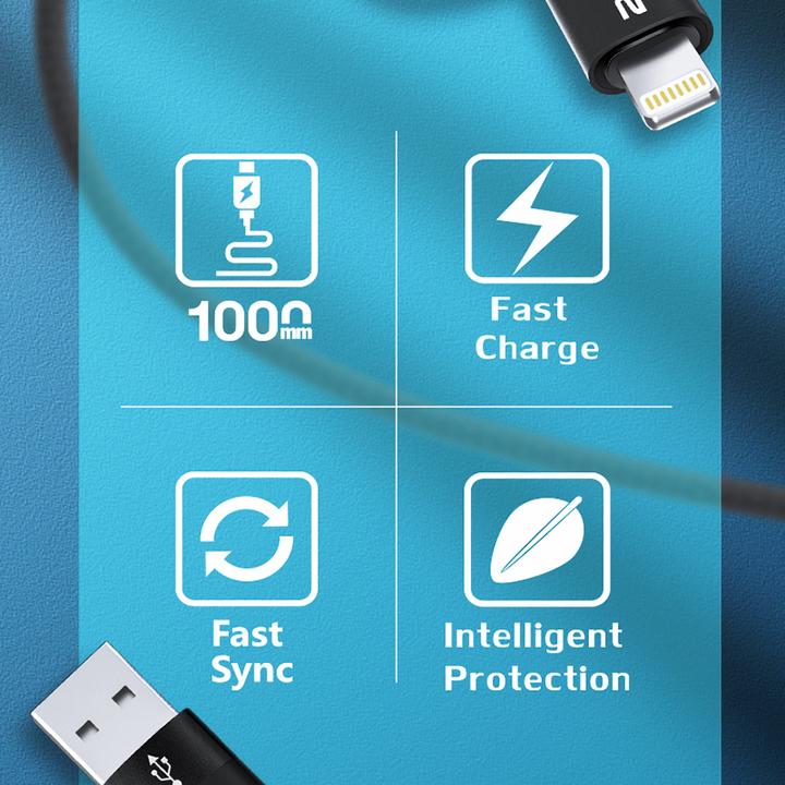 Produktbild Wozinsky WNBAA 4in1 Kabel 2x USB-C 1x USB-A 1x Lightning 60W 1 m - Schwarz (1 m, USB 2.0, 60 W)