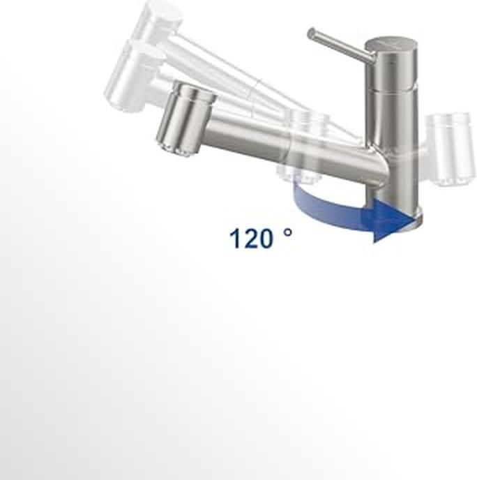 Actual product image Villeroy & Boch V&B EH sink mixer COMO SWITCH stainless steel chrome look
