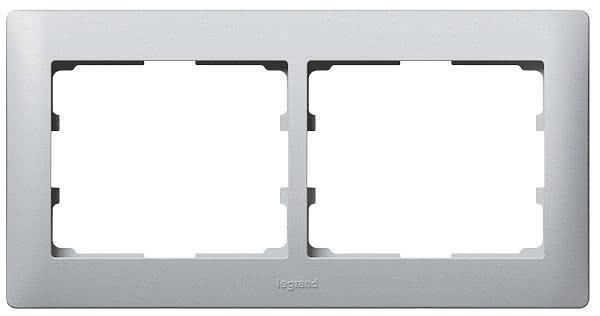 Produktbild Legrand Galea Rahmen 2fach 771302 waagerecht soft aluminium