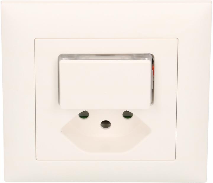 Feller EdizioDue Kleinkombi Schema 3 blau beleuchtet / Typ 13 UP