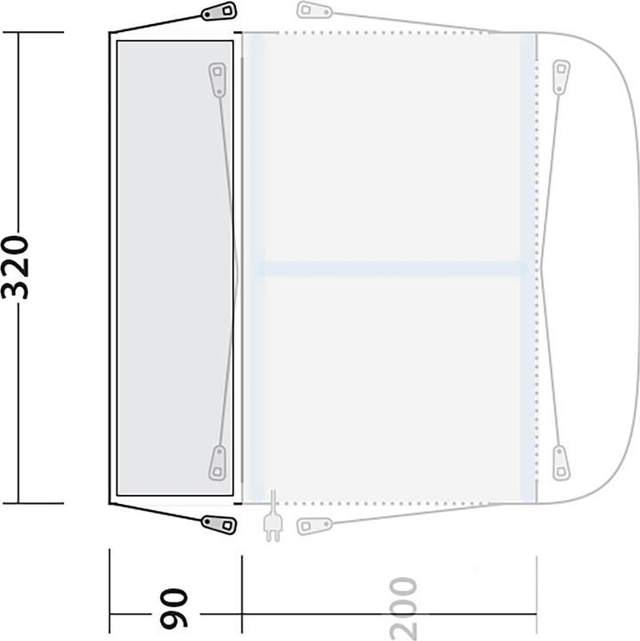 Produktbild Outwell Tall Connection Parkville 200SA (Vorzelt, 2.20 kg)