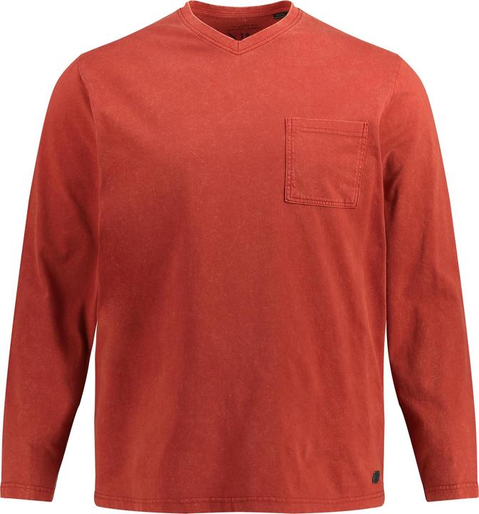 Immagine prodotto JP1880 Maglia con taschino, scollo a V e maniche lunghe (7XL)