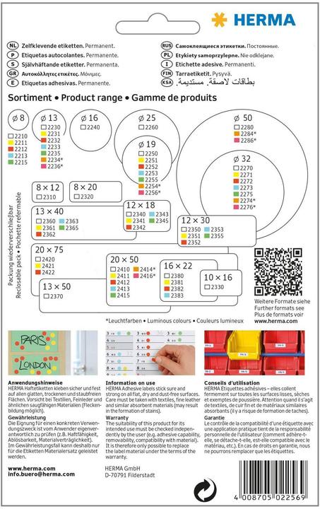 Image du produit HERMA Points de repère