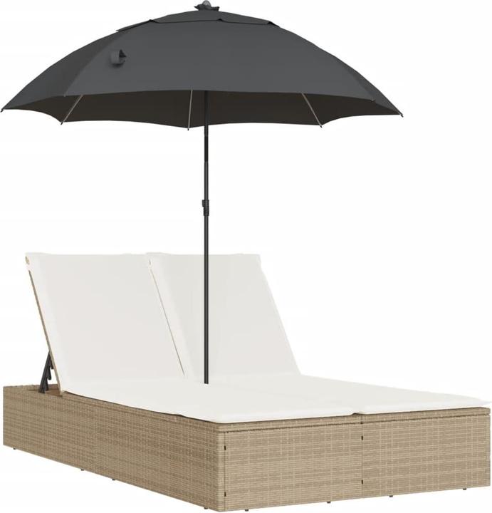 Produktbild vidaXL Doppel-Sonnenliege (164 cm)