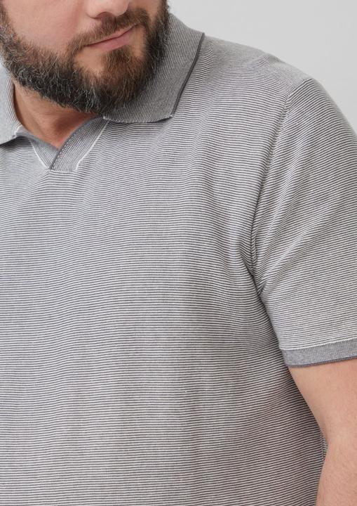 Produktbild s.Oliver Strickpullover Gestricktes Poloshirt aus Leinenmix (5XL)
