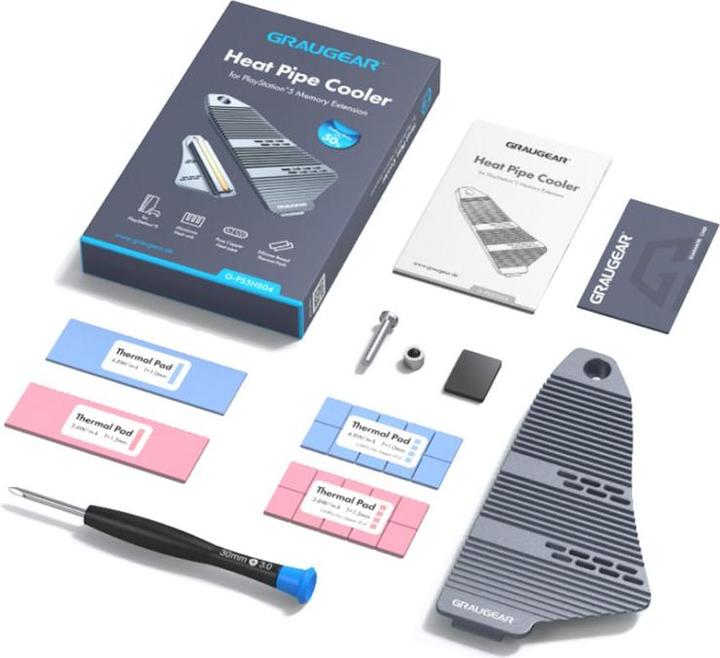 Actual product image Graugear Heat sink SSD M.2NVMe 2230,2242,2260,2280 for PS5