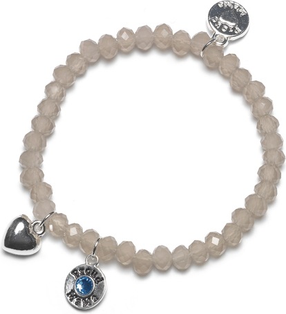 Proud MaMa Armband, Sand (Glasperlen auf elastischem Band)