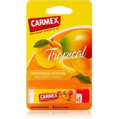 Carmex, Cura delle labbra, Balsamo labbra tropicale - 4 grammi (Balsamo per le labbra)