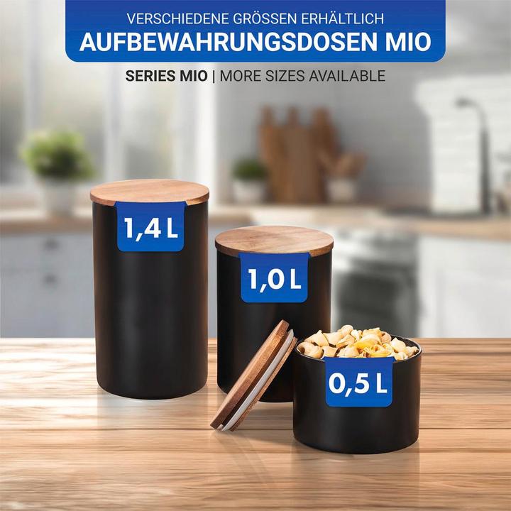 Actual product image Wenko Storage Jar Mio black (1.40 l)