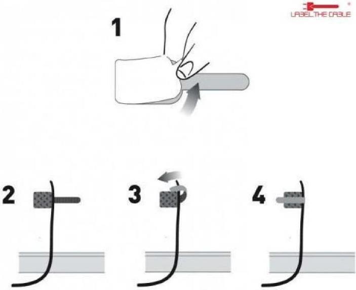 Image du produit Label-the-cable LTC Wall Velcro Cable Ties, pack of 10 (Serre-câbles velcro, 90 mm, 10 pcs)