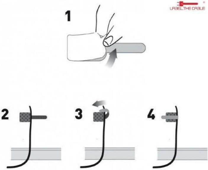 Actual product image Label-the-cable LTC Wall Velcro Cable Ties, pack of 10 (Velcro cable ties, 90 mm, 10 pcs.)