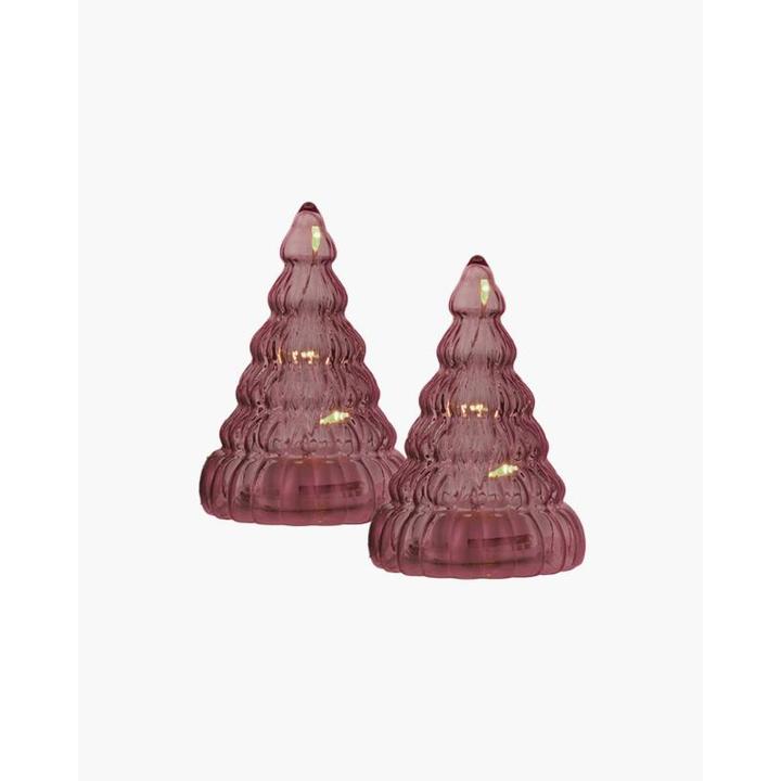 Actual product image Sirius Table Decoration Lucy Tree, Set of 2, Bordeaux, 9 cm