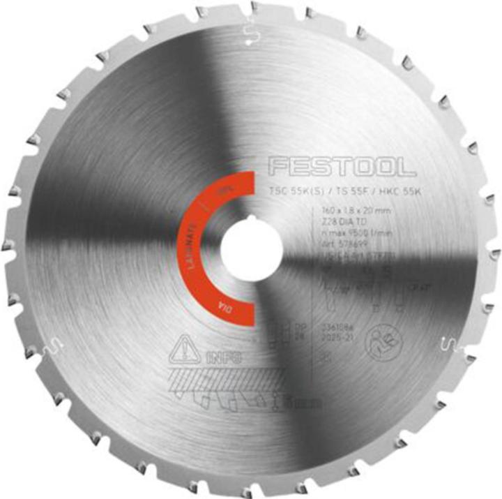 Produktbild Festool DIA 160x1,8x20 TD28 578699 Diamant Kreissägeblatt 1 St.