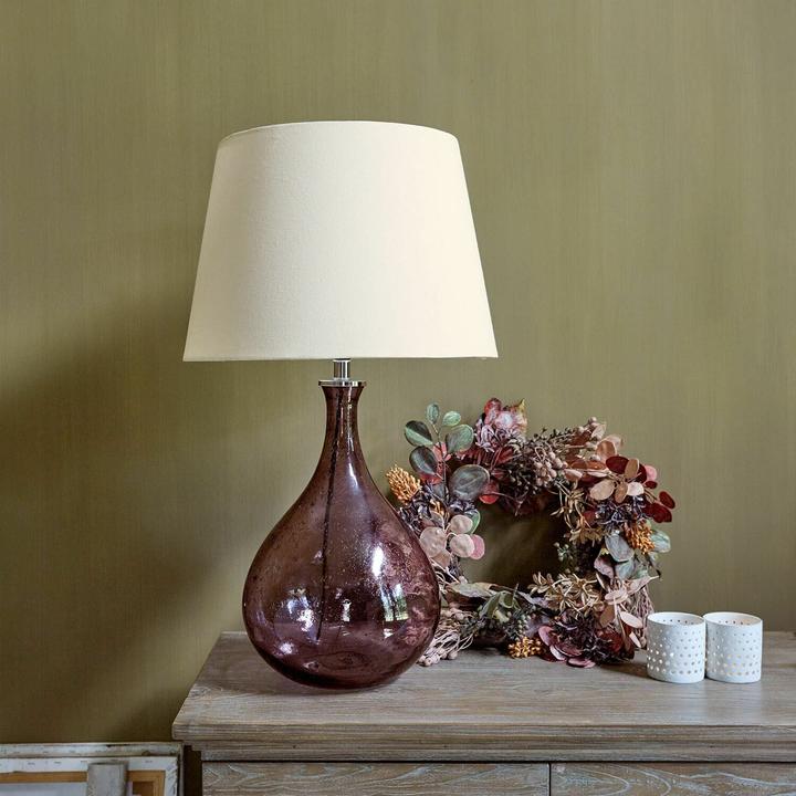 Actual product image Loberon Calandor table lamp purple/white (E27)