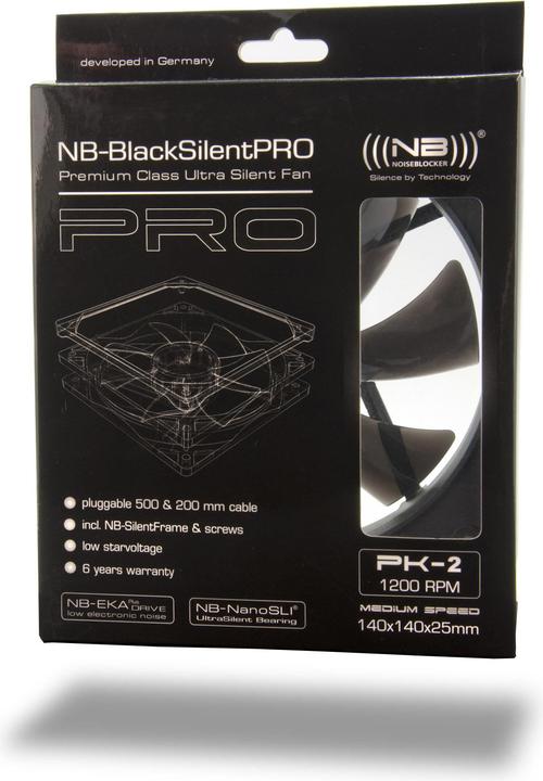 Produktbild Noiseblocker BlackSilentPro-Series PK2 (140 mm, 1 x)