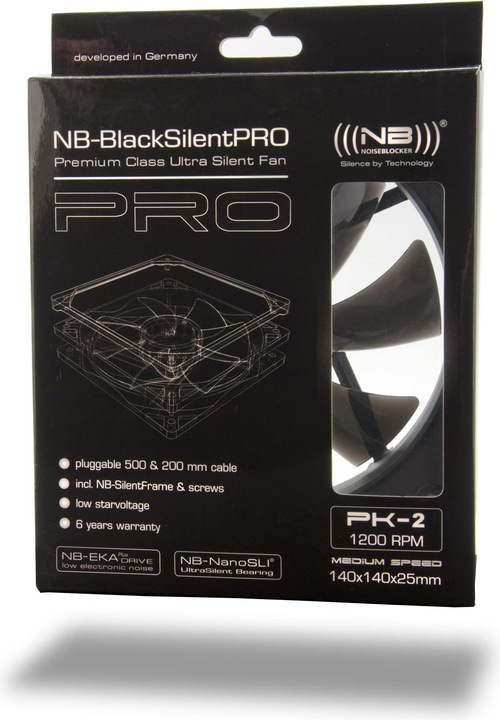 Produktbild Noiseblocker BlackSilentPro-Series PK2 (140 mm, 1 x)