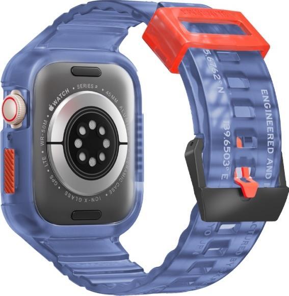 Produktbild Skinarma Band+Case Saido 2in1 Apple Watch 45/44mm dark blue (Edelstahl, Kunststoff, Silikon)