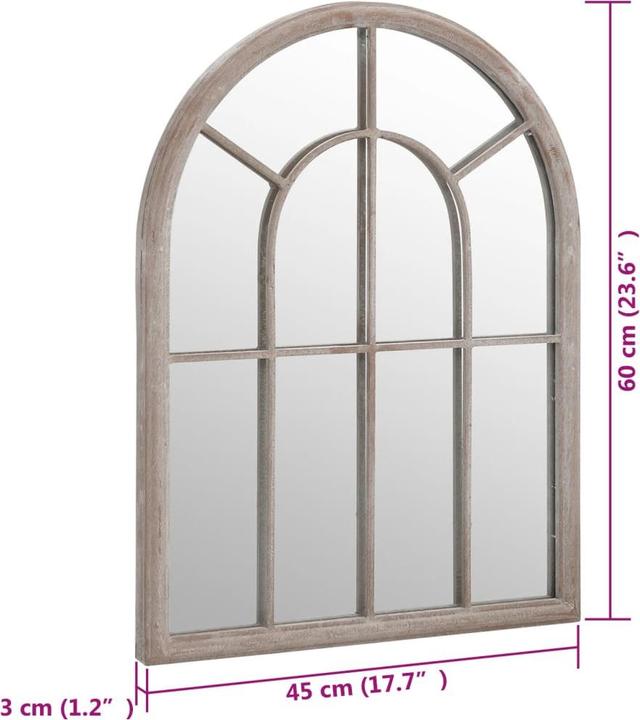 Immagine prodotto vidaXL Gartenspiegel (60 x 45 cm)