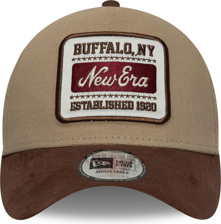 Produktbild New Era A-Frame Mesh Trucker Cap - Brand Patch Camel Beige (One Size)