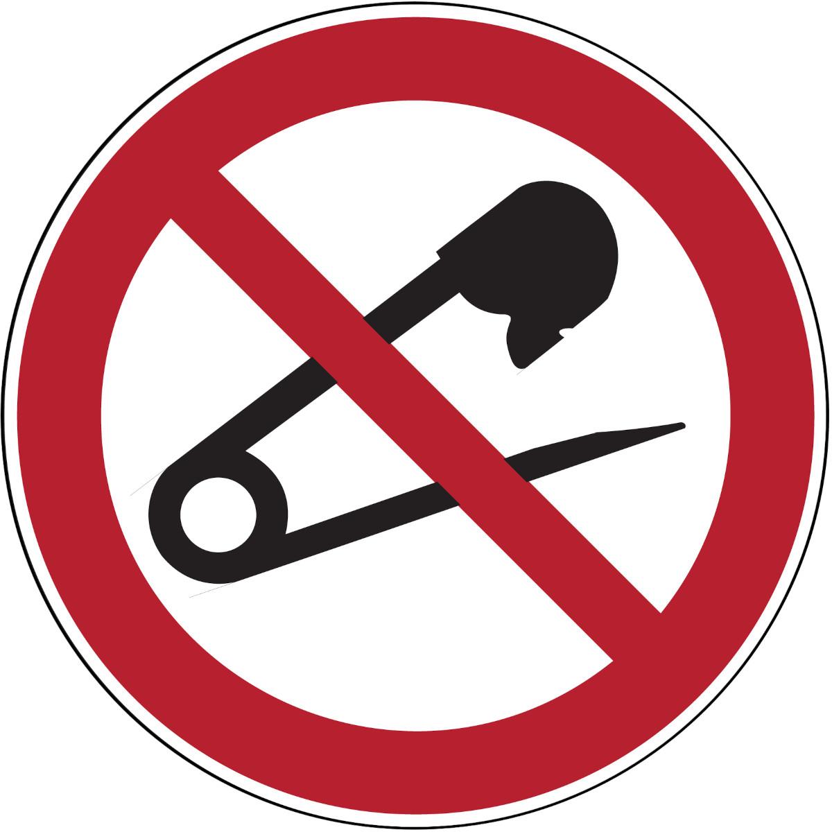 Brady, Segnaletica di sicurezza, PIC 643-DIA 100-B7541, Segnali di divieto - Non inserire l'ago