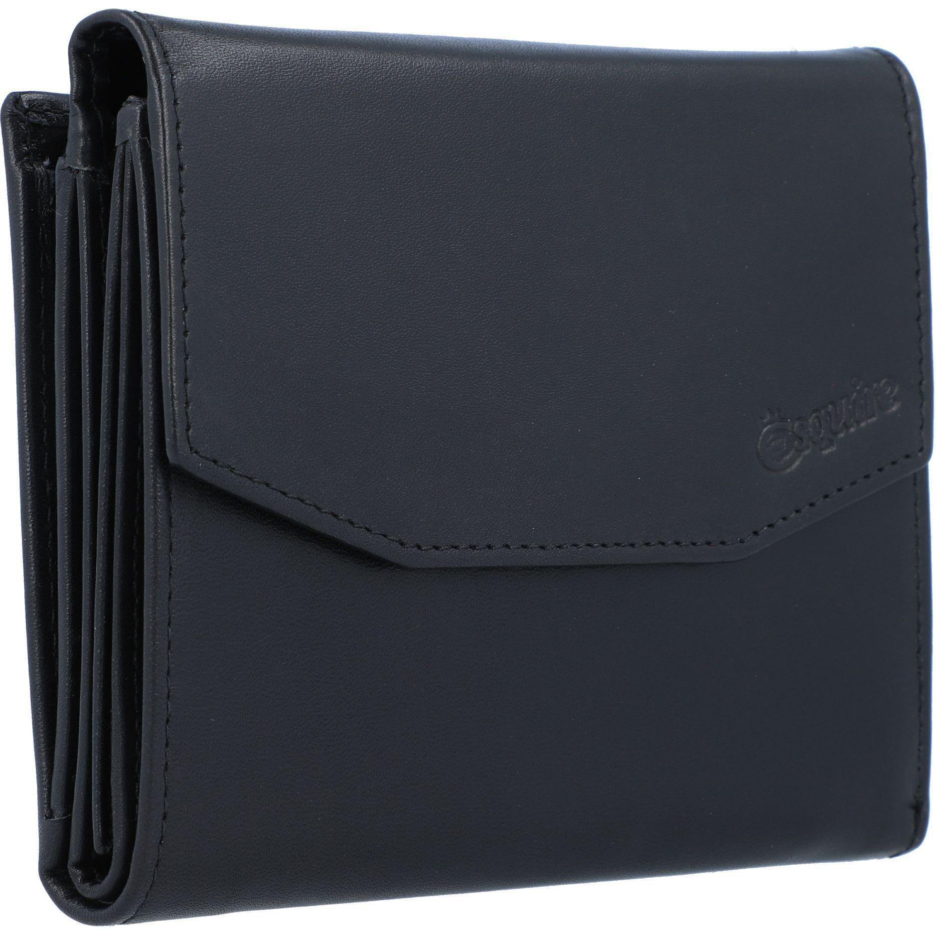 Thumbnail - Esquire, Damen, Portemonnaie, New Silk Geldbörse Leder 12 cm, Schwarz