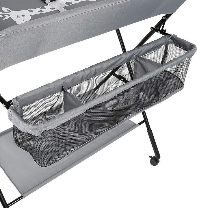 Immagine prodotto Mupai Mobiler Wickeltisch mit Auflage, Sicherheitsgurt und Ablagefächern