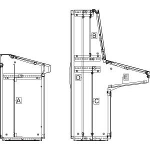 Thumbnail - Schneider Electric Einfache Montageplatte für Steuerpult NSYPMP85120, Serverschrank Zubehör, Silber