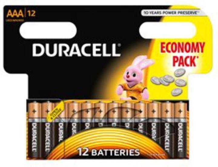Actual product image Duracell 5000394203389 - Disposable battery - AAA - Alkaline - 1,5 V - 12 piece(s) - Black - (12 pcs., AAA)