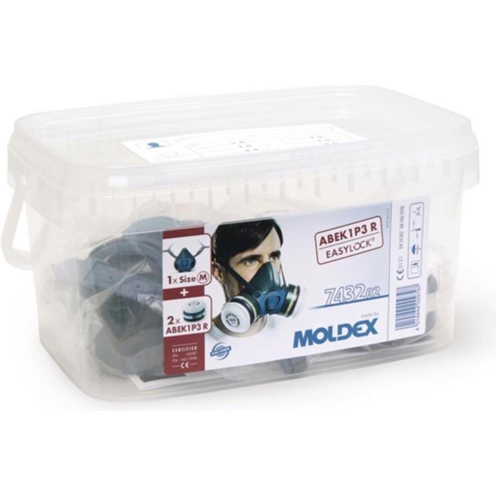 Moldex, Atemschutzmaske, Series 7000 half mask kit w filters (ABEK1P3, 1 x)