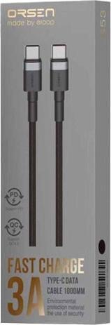 Actual product image Orsen S53 Type C to Type C 3A 1m black (1 m)